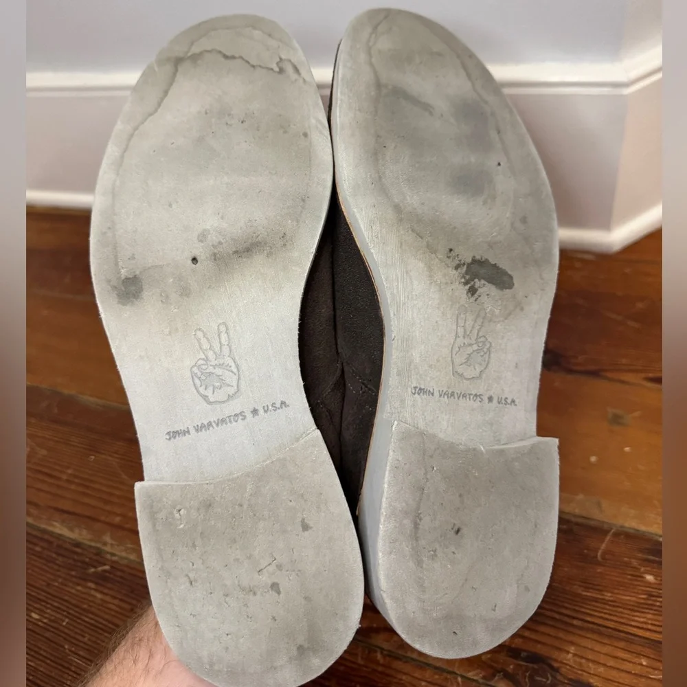 John Varvatos Star USA Suede Oxford Dress Shoes Brown Mens Size 9.5 M - Picture 9 of 10